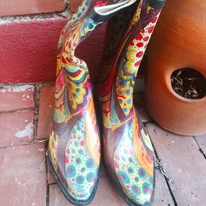 Super colorful rain boots